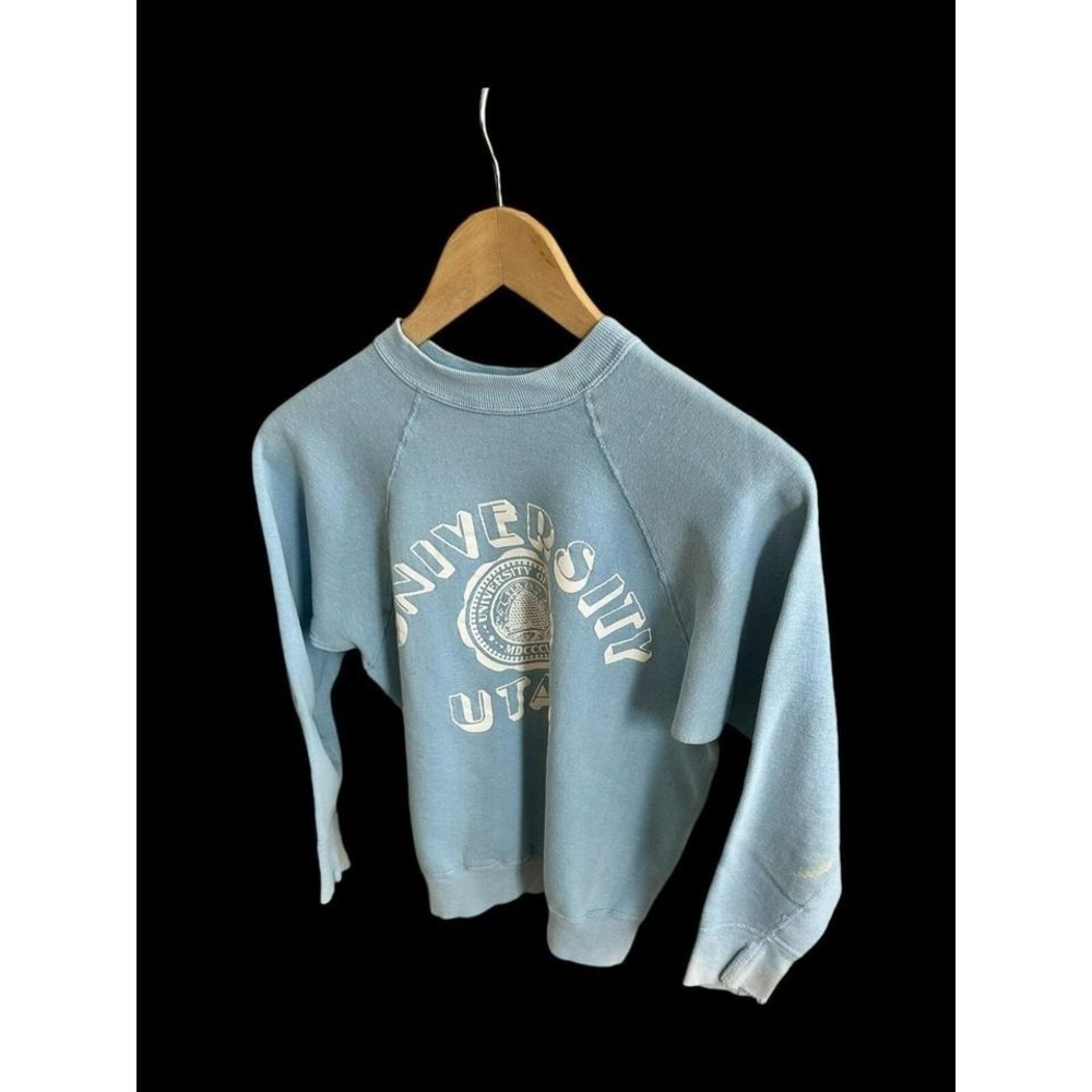 University Of Utah Vintage Champion 70's Sweatshirt Womens XS Youth Medium *flaw